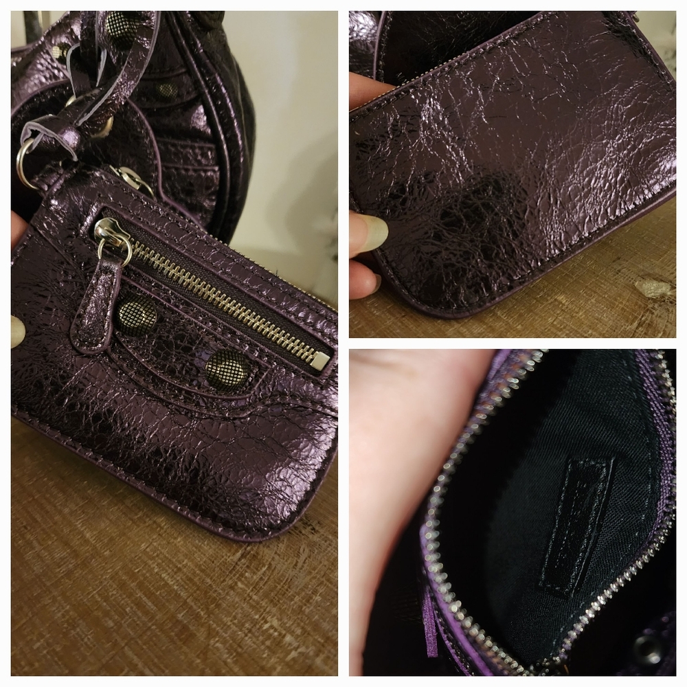 Nwot Balenciaga cagole bag in laminated leather - lilac - Picture 5 of 14